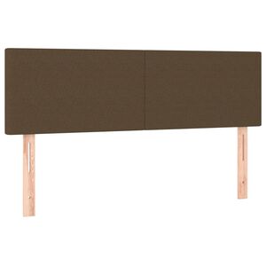 vidaXL Uzglavlja tamnosmeđa 144x5x78/88 cm od tkanine