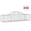 vidaXL Lučne gabionske ko&scaron;are 50 kom 200x50x40/60 cm pocinčano željezo