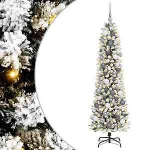 vidaXL Umjetno božićno drvce Bijela 180 cm PVC i Metal i Plastika