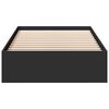 vidaXL Okvir za krevet s ladicama crni 100x200 cm konstruirano drvo