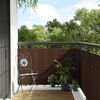 vidaXL Balkonski zaslon smeđi i crni 500 x 80 cm od poliratana