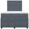 vidaXL Box spring krevet s madracem tamnosivi 120 x 200 cm bar&scaron;unasti
