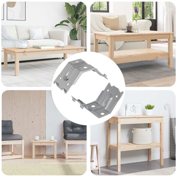 vidaXL Ukljucuje: nosač 2 pcs Cinkom premazano 106 x 55 x 1,5mm Čelik