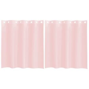 vidaXL Voile zavjese s u&scaron;icama 2 kom svijetlo ružičaste 140x140 cm