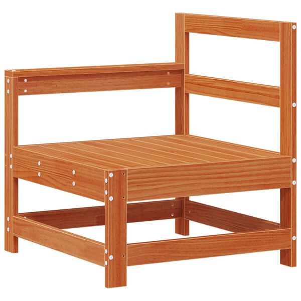 vidaXL Set lounge namje&scaron;taja za vrt 7 pcs Vosak Smeđa Masivna borovina