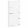 vidaXL Ormarić za cipele s 4 preklopne ladice bijeli 80x21x163,5 cm