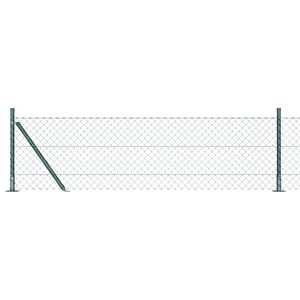 vidaXL Ograde od lanca s betonskom podlogom 10 x 0,4 m Zelena Mreža