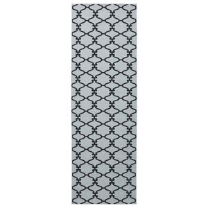 vidaXL Traka za tepih ORIZ 1150 gsm Crni mrežasti uzorak