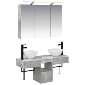 vidaXL Set ormarića za kupaonicu 4 pcs Betonska siva
