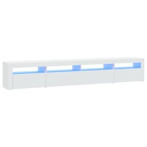 vidaXL TV ormarić s LED svjetlima bijeli 240x35x40 cm