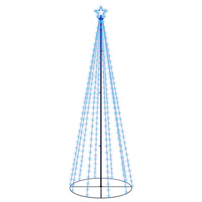 vidaXL Stožasto božićno drvce plavo 310 LED žarulja 100 x 300 cm