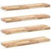 vidaXL Plutajuće police 4 kom 100x20x4 cm Neobrađeno puno drvo akacije