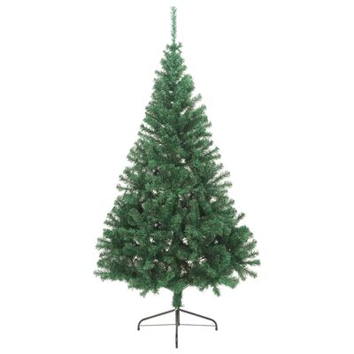 vidaXL Umjetna polovica božićnog drvca sa stalkom zelena 240 cm PVC