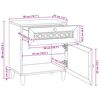 vidaXL Noćni ormar s ladicama Bež 50 x 33 x 60 cm Čvrsto drvo akacije