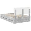 vidaXL Krevetna konstrukcija s uzglavljem Betonsko Siva 135 x 190 cm