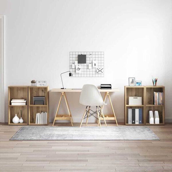 vidaXL Set TV komoda Zidne 4 pcs Umjetnički hrast 37 x 37 x 72 cm