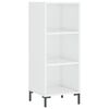 vidaXL Komoda sjajna bijela 34,5 x 32,5 x 90 cm od konstruiranog drva