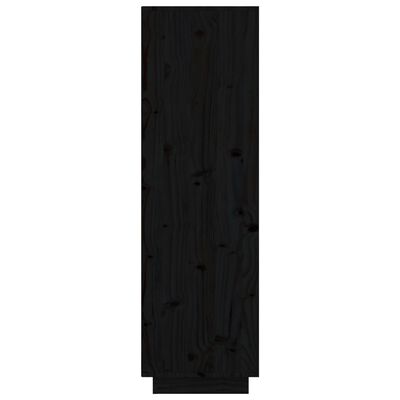 vidaXL Visoka komoda crna 74 x 35 x 117 cm od masivne borovine