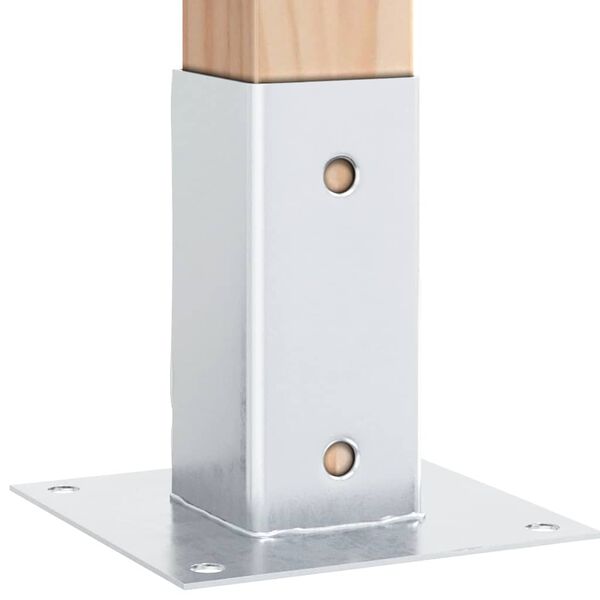 vidaXL Postolja za stupove kvadratna 12 kom 71x71 mm pocinčani čelik