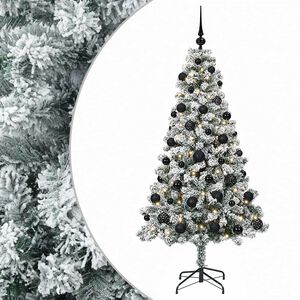 vidaXL Umjetno božićno drvce s kuglicama 120 cm 150 LED lampica