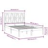 vidaXL Okvir za krevet od masivne borovine crni 150x200 cm bračni