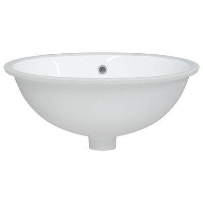 vidaXL Kupaonski umivaonik bijeli 49x40,5x21 cm ovalni keramički