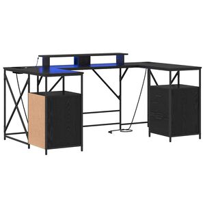 vidaXL Stol Crni hrast Konstruirano drvo 182 x 101 x 87,5 cm
