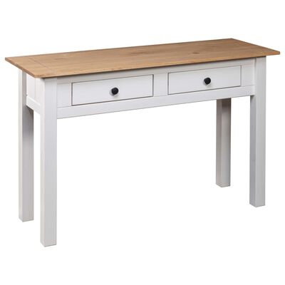 vidaXL Konzolni stol od borovine bijeli 110x40x72 cm asortiman Panama