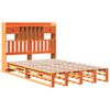 vidaXL Krevet s regalom za knjige bez madraca 135 x 190 cm od borovine