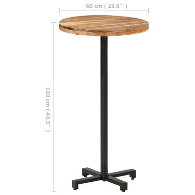 vidaXL Barski stol okrugli Ø 60 x 110 cm od masivnog bagremovog drva