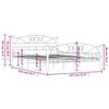 vidaXL Okvir za krevet bijeli metalni 140 x 200 cm