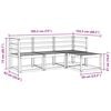 vidaXL Set vanjskih sofa s jastukom 4 pcs Prirodna i krem
