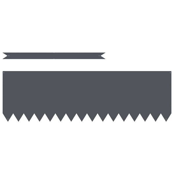 vidaXL Ograda oko Travnjaka 10 pcs Antracit 100 x 0.05 x 20 cm