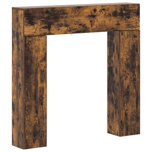 vidaXL Okvir za kamin Dimljeni hrast 102 x 18 x 100,5 cm