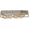 vidaXL Set vanjskih sofa 7 kom. Bijela i svjetlosiva