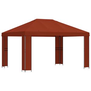 vidaXL Gazebo 4 &times; 3 m Terakota Poliester i čelik 190