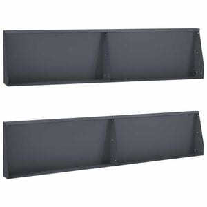vidaXL Zid za zadržavanje 4 kom. 100 x 12 x 30 cm Čelik Antracit