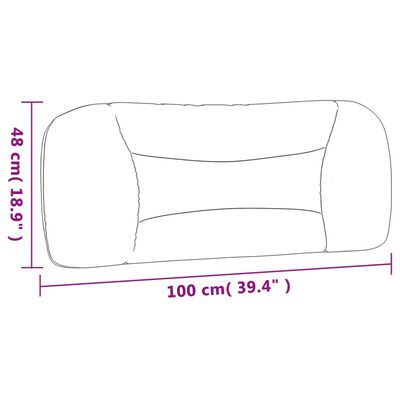vidaXL Jastuk za uzglavlje krem 100 cm od tkanine