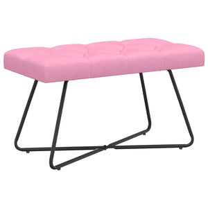 vidaXL Klupa s gumbastim tkanjem Ružičasta 80 x 40 x 46 cm Tkanina