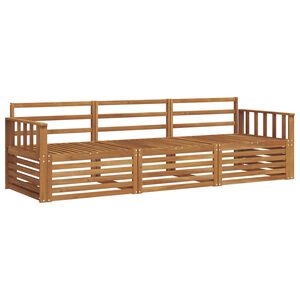 vidaXL Set vanjskih sofa 3 pcs Prirodna Čvrsto drvo akacije