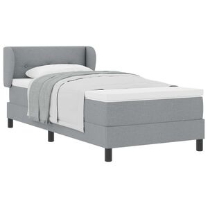 vidaXL Krevet s opruga kutije Svjetlosiva 80 x 200 cm tkanina