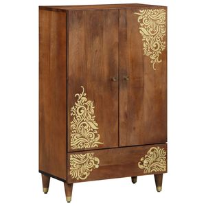 vidaXL Highboard Smeđa 60 x 33 x 100 cm Čvrsto drvo manga