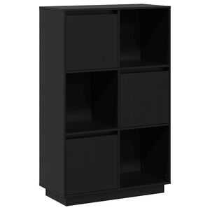 vidaXL Visoka komoda crna 74 x 35 x 117 cm od masivne borovine