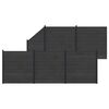 vidaXL Set ograde 6 kom. 965 x 186 cm WPC i aluminij Crna
