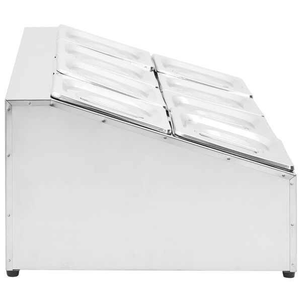 vidaXL Držač Gastronorm za 8 posuda GN 1/6 od nehrđajućeg čelika