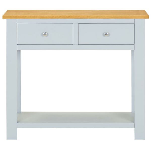 vidaXL Konzolni stol od masivne hrastovine 83 x 30 x 73 cm