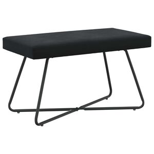 vidaXL klupa Crna 80 x 40 x 45 cm Bar&scaron;un