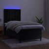 vidaXL Krevet box spring s madracem LED crni 80 x 200 cm bar&scaron;unasti