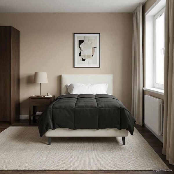 vidaXL Ljetni pokrivač &Scaron;onerisan Antracit 135 x 200 cm Mikrovlakna