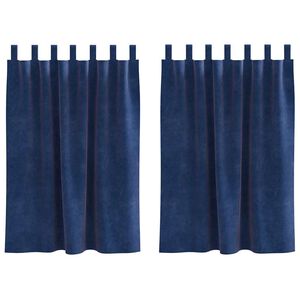 vidaXL Zavjese za zamračivanje 2 pcs Tamno plava 140 x 140 cm Bar&scaron;un